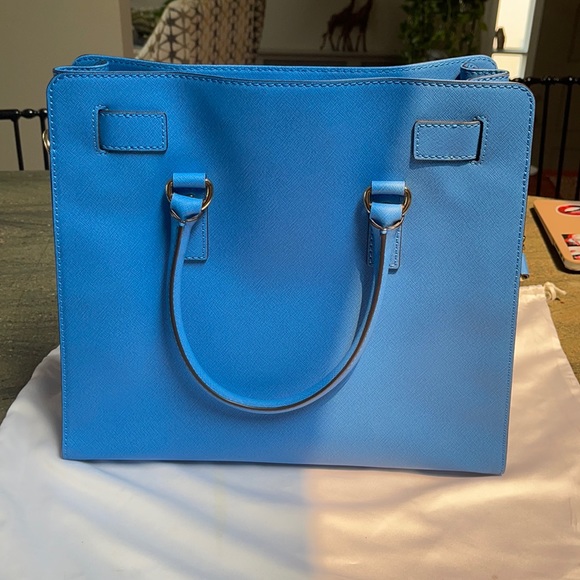 Michael Kors NEW Hamilton Blue Large Leather Tote - Picture 2 of 11